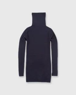 Superfine Funnel-Neck Sweater In Navy Cashmere