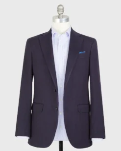 Virgil No. 2 Jacket In Navy Monk's Cloth -ULLA JOHNSON SHOP S68707 3