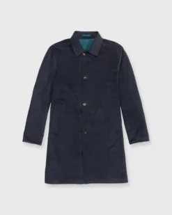 Peak Reversible Coat In Navy/Fir Green
