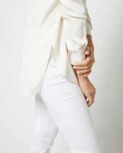 Nyala Blouse In Ivory Silk Crepe De Chine -ULLA JOHNSON SHOP S70503 2336