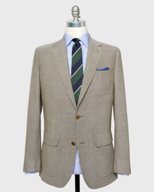 Ghost Blazer In Chocolate/Bone Wool Hopsack -ULLA JOHNSON SHOP S70512 33