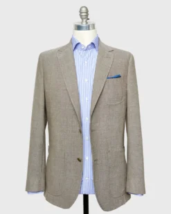 Ghost Blazer In Chocolate/Bone Wool Hopsack -ULLA JOHNSON SHOP S70512 39