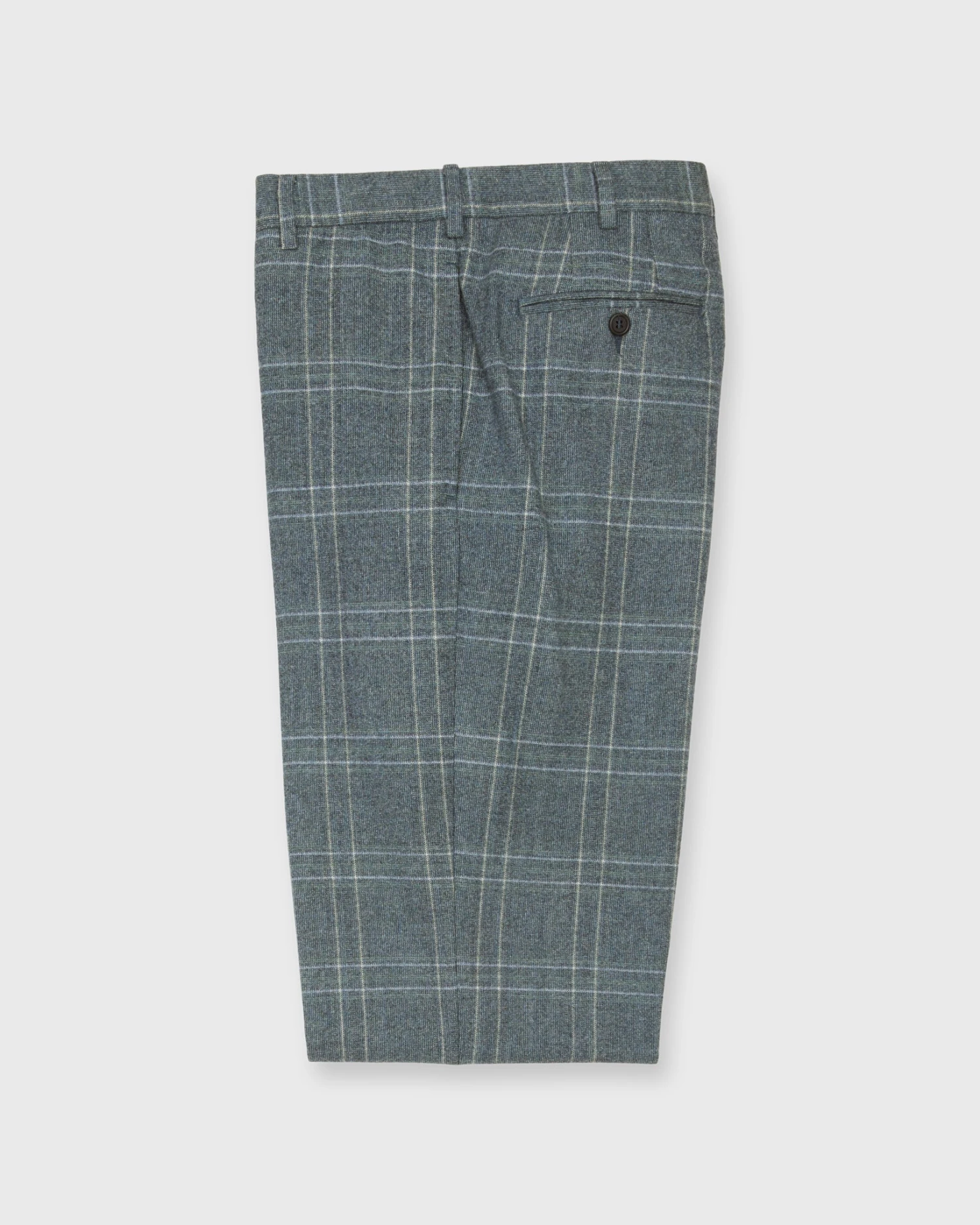 Dress Trouser In Grey/Lovat Mix Plaid Flannel 2 Dress Trouser In Grey/Lovat Mix Plaid Flannel - Image 2