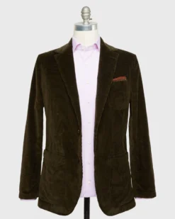 Butcher Jacket In Chocolate Corduroy -ULLA JOHNSON SHOP S70991 73