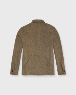 Military Jacket In Wheat/Chocolate Herringbone Harris Tweed -ULLA JOHNSON SHOP S71021 189