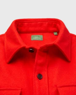 CPO Shirt In Scarlet Wool Melton -ULLA JOHNSON SHOP S71025 102