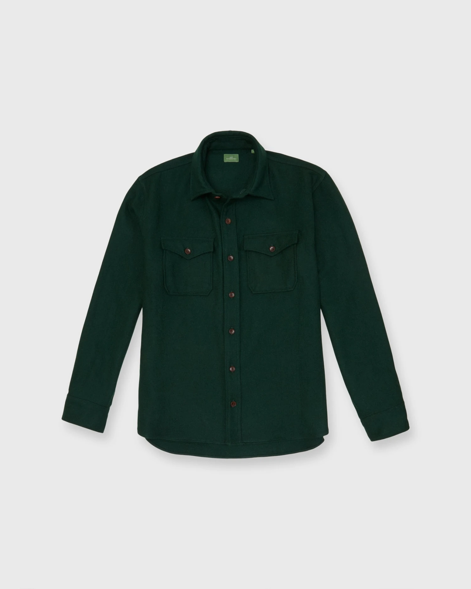 CPO Shirt In Forest Wool Melton 2 CPO Shirt In Forest Wool Melton - Image 2