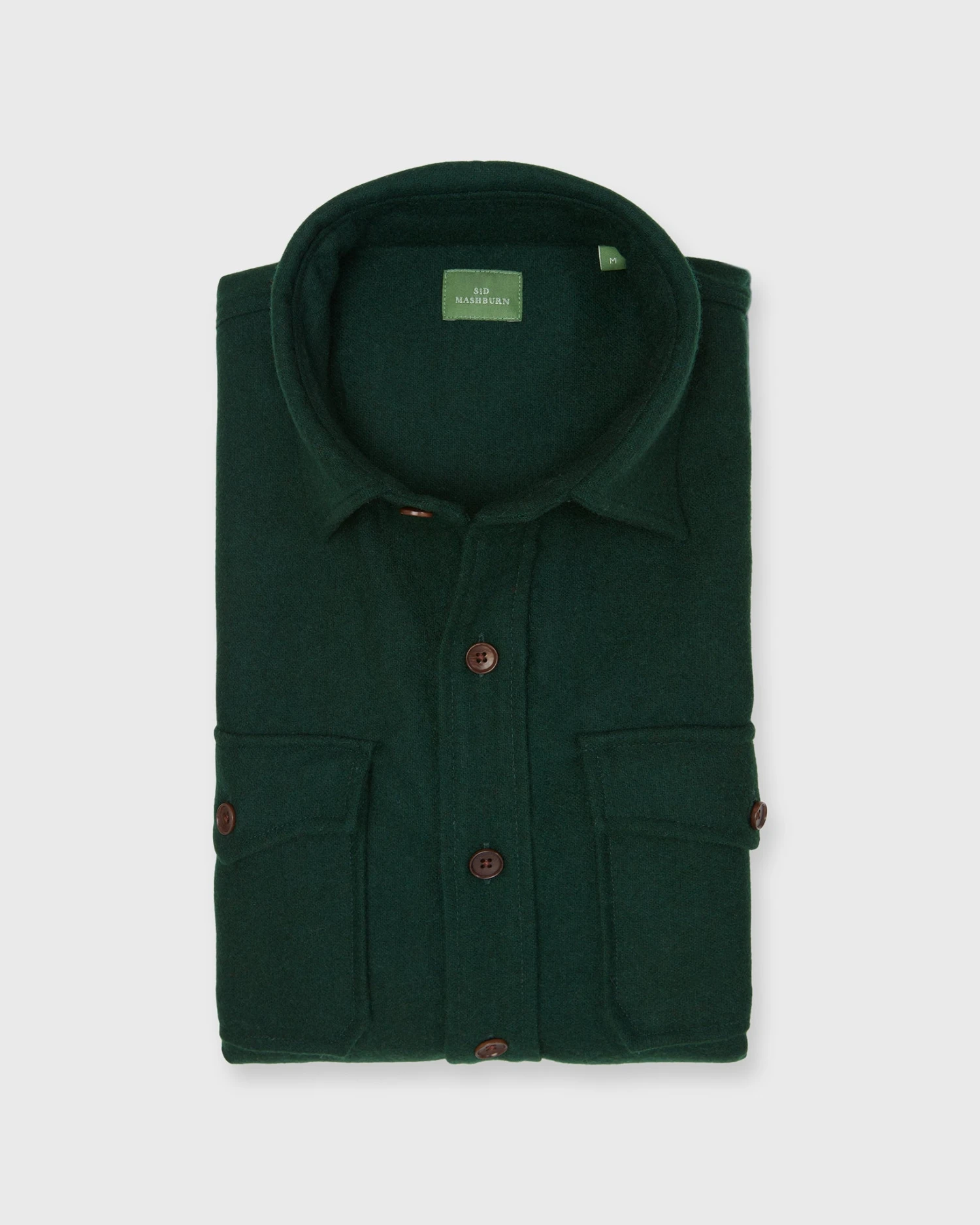 CPO Shirt In Forest Wool Melton 1 CPO Shirt In Forest Wool Melton