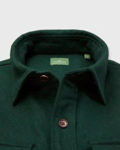 CPO Shirt In Forest Wool Melton 5 CPO Shirt In Forest Wool Melton -ULLA JOHNSON SHOP S71026 95