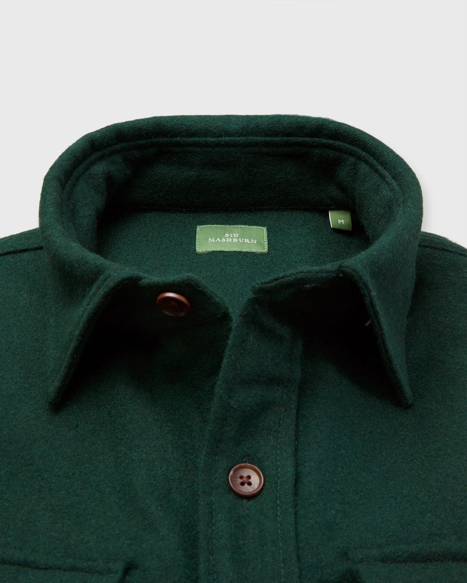 CPO Shirt In Forest Wool Melton 3 CPO Shirt In Forest Wool Melton - Image 3