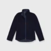 Reversible Zip-Up Jacket In Navy Wool Fleece/Nylon