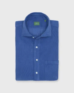 Spread Collar Sport Shirt In Harbor Corduroy