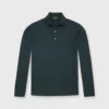 Long-Sleeved Rally Polo Sweater In Sea Moss Cotton/Cashmere
