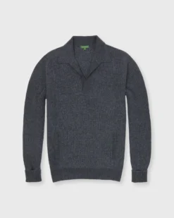 Baja Sweater In Grey Wool/Cotton Blend