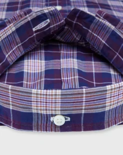 Button-Down Sport Shirt In Merlot/Lavender/Ochre Plaid Poplin 7 Button-Down Sport Shirt In Merlot/Lavender/Ochre Plaid Poplin -ULLA JOHNSON SHOP S71181 256