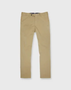 Sport Trouser In Khaki Stretch Silkochino