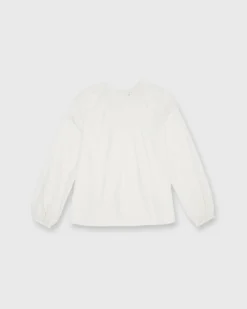 Alex Top In Ivory Double Georgette Silk