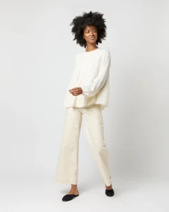 Alex Top In Ivory Double Georgette Silk -ULLA JOHNSON SHOP S71360 2728