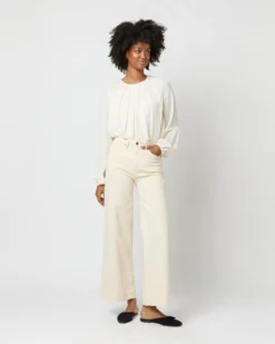 Alex Top In Ivory Double Georgette Silk -ULLA JOHNSON SHOP S71360 2793