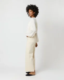 Alex Top In Ivory Double Georgette Silk -ULLA JOHNSON SHOP S71360 2800