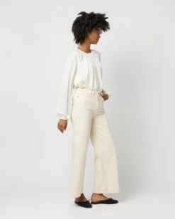 Alex Top In Ivory Double Georgette Silk -ULLA JOHNSON SHOP S71360 2809