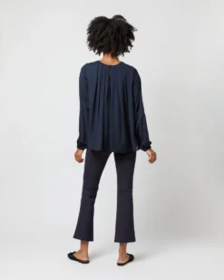 Alex Top In Navy Double Georgette Silk -ULLA JOHNSON SHOP S71361 1709