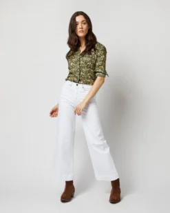 Western Shirt In Hunter Multi Strawberry Thief Liberty Fabric -ULLA JOHNSON SHOP S71391 1202