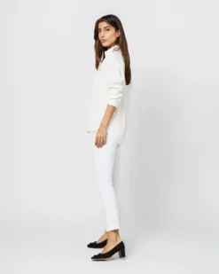 Hannah Blouse In Ivory Silk Crepe De Chine -ULLA JOHNSON SHOP S71401 1422