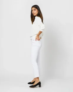 Hannah Blouse In Ivory Silk Crepe De Chine -ULLA JOHNSON SHOP S71401 1518
