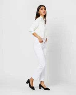 Hannah Blouse In Ivory Silk Crepe De Chine -ULLA JOHNSON SHOP S71401 1535