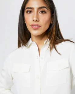 Hannah Blouse In Ivory Silk Crepe De Chine -ULLA JOHNSON SHOP S71401 1552