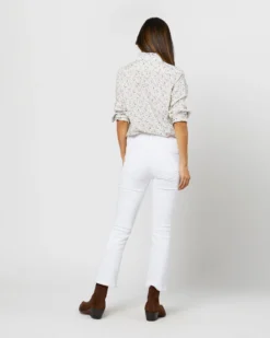 Frill Shirt In Ivory/Lavender Emma Victoria Liberty Fabric -ULLA JOHNSON SHOP S71404 2302