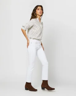 Frill Shirt In Ivory/Lavender Emma Victoria Liberty Fabric -ULLA JOHNSON SHOP S71404 2310