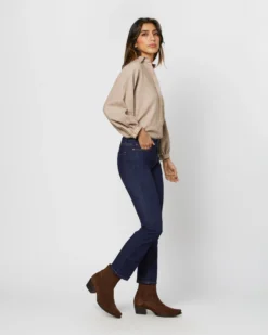 Volume Kimono Shirt In Camel Brushed Herringbone -ULLA JOHNSON SHOP S71415 4475