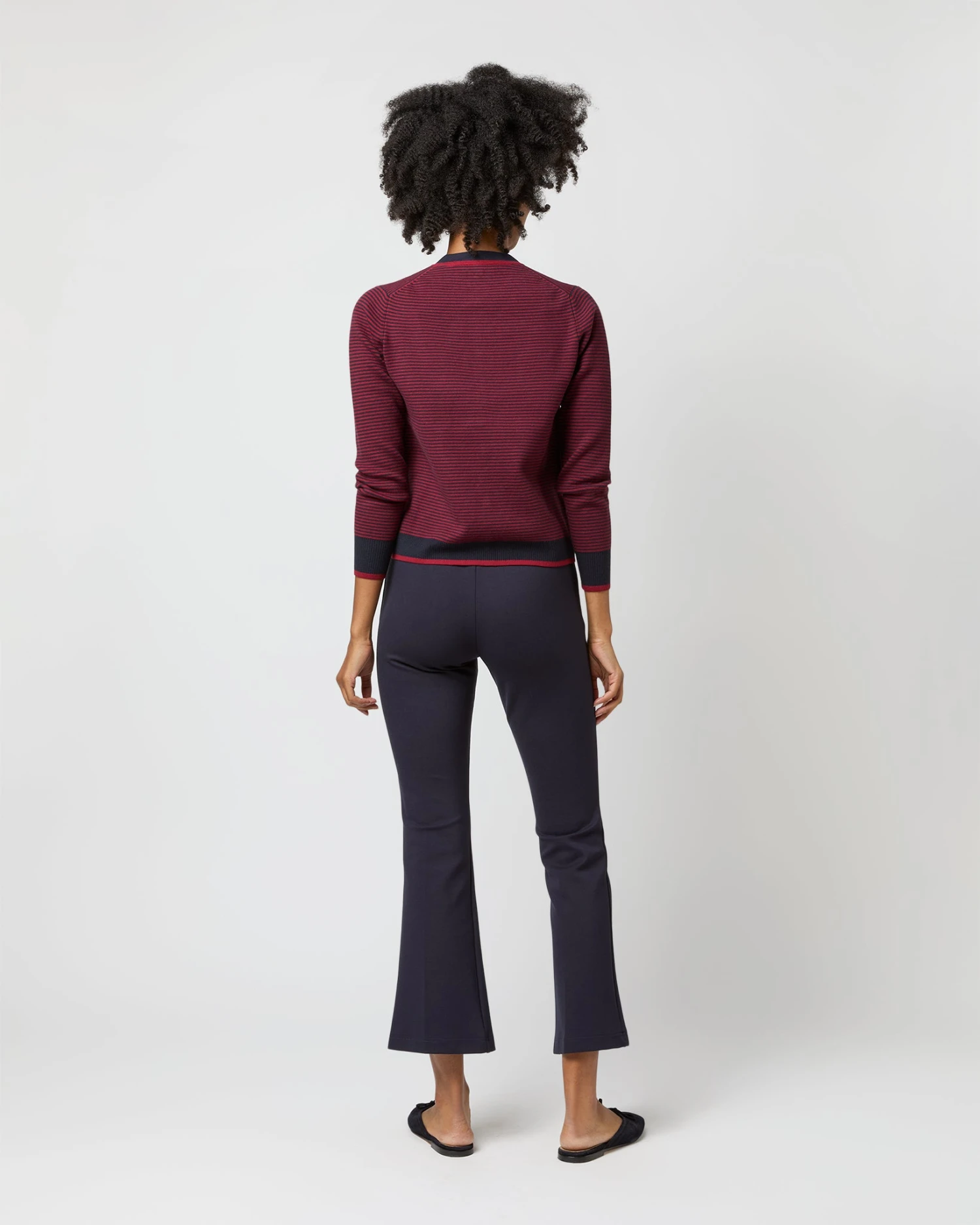 Katie Cardigan In Bordeaux Cotton/Cashmere 8 Katie Cardigan In Bordeaux Cotton/Cashmere - Image 8