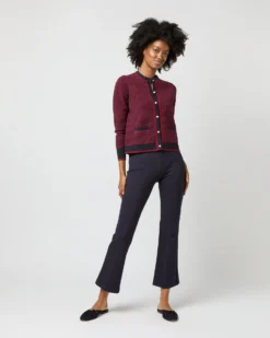 Katie Cardigan In Bordeaux Cotton/Cashmere 13 Katie Cardigan In Bordeaux Cotton/Cashmere -ULLA JOHNSON SHOP S71422 1831