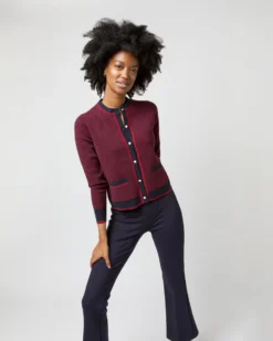 Katie Cardigan In Bordeaux Cotton/Cashmere 14 Katie Cardigan In Bordeaux Cotton/Cashmere -ULLA JOHNSON SHOP S71422 1839