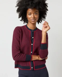 Katie Cardigan In Bordeaux Cotton/Cashmere 11 Katie Cardigan In Bordeaux Cotton/Cashmere -ULLA JOHNSON SHOP S71422 1851