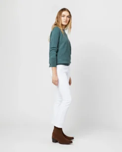 Cydney Boyfriend Crewneck Sweater In Heather Pine Cashmere -ULLA JOHNSON SHOP S71424 1606