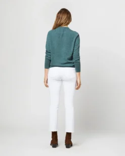 Cydney Boyfriend Crewneck Sweater In Heather Pine Cashmere -ULLA JOHNSON SHOP S71424 1615