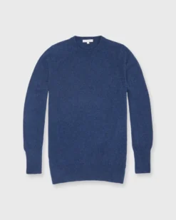 Cydney Boyfriend Crewneck Sweater In Heather Navy Cashmere