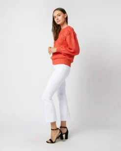 Lacey Sweater In Orange Organic Cotton/Baby Alpaca -ULLA JOHNSON SHOP S71435 2689