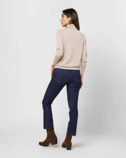 Alida Turtleneck Sweater In Heather Oatmeal Cashmere -ULLA JOHNSON SHOP S71441 4984