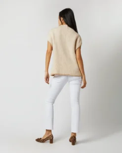 Athena Sweater In Ivory/Oatmeal/Pale Pink Cashmere -ULLA JOHNSON SHOP S71442 4801