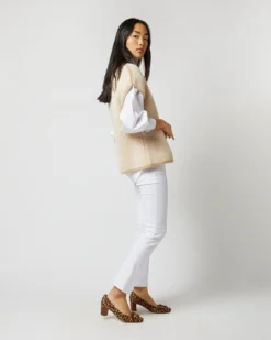 Athena Sweater In Ivory/Oatmeal/Pale Pink Cashmere -ULLA JOHNSON SHOP S71442 5040