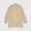 Tatum Cardigan In Light Natural Baby Alpaca/Baby Camel Hair Blend