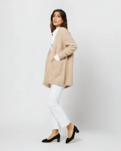 Tatum Cardigan In Light Natural Baby Alpaca/Baby Camel Hair Blend -ULLA JOHNSON SHOP S71444 3078