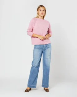 Golightly Sweater In Pink Donegal Cashmere