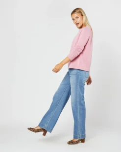 Golightly Sweater In Pink Donegal Cashmere -ULLA JOHNSON SHOP S71451 3967