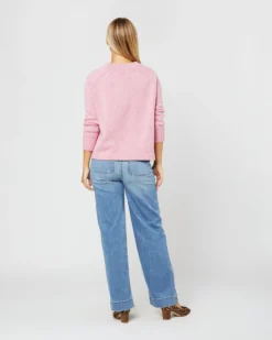 Golightly Sweater In Pink Donegal Cashmere -ULLA JOHNSON SHOP S71451 3974